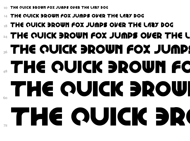 Graphic Design font waterfall